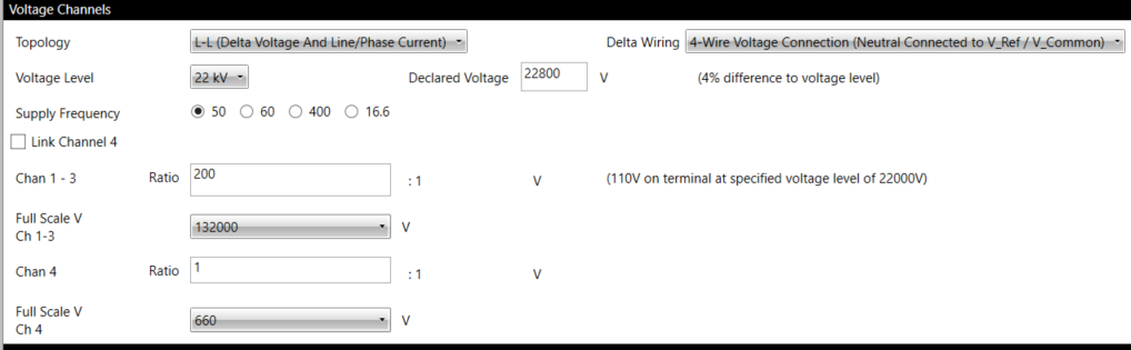 Enter Voltage Channel Details