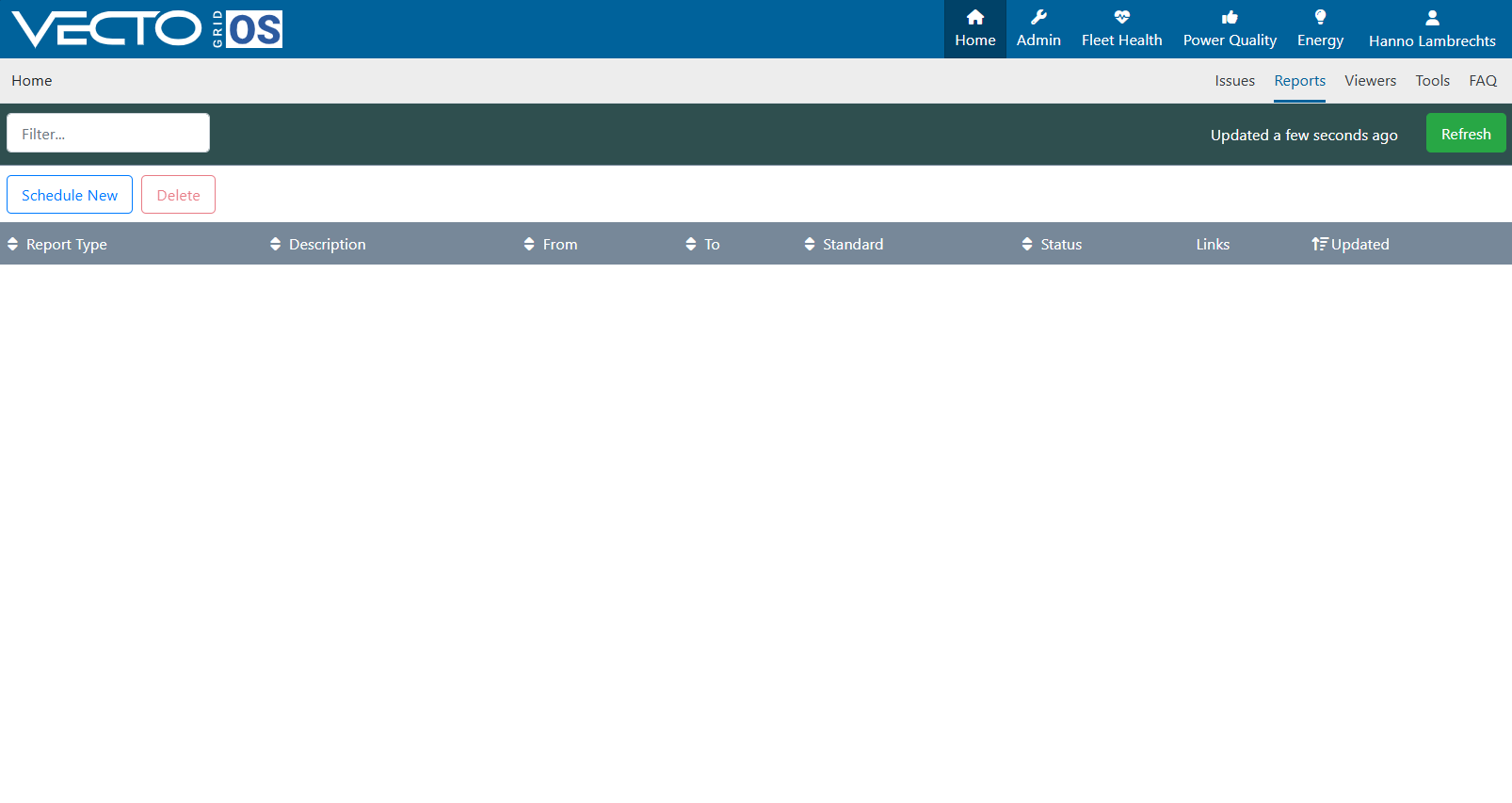 VGOS Reports Screenshot