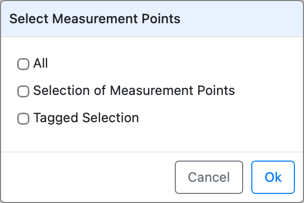 VGOS Select Measurement Point for Data Availability