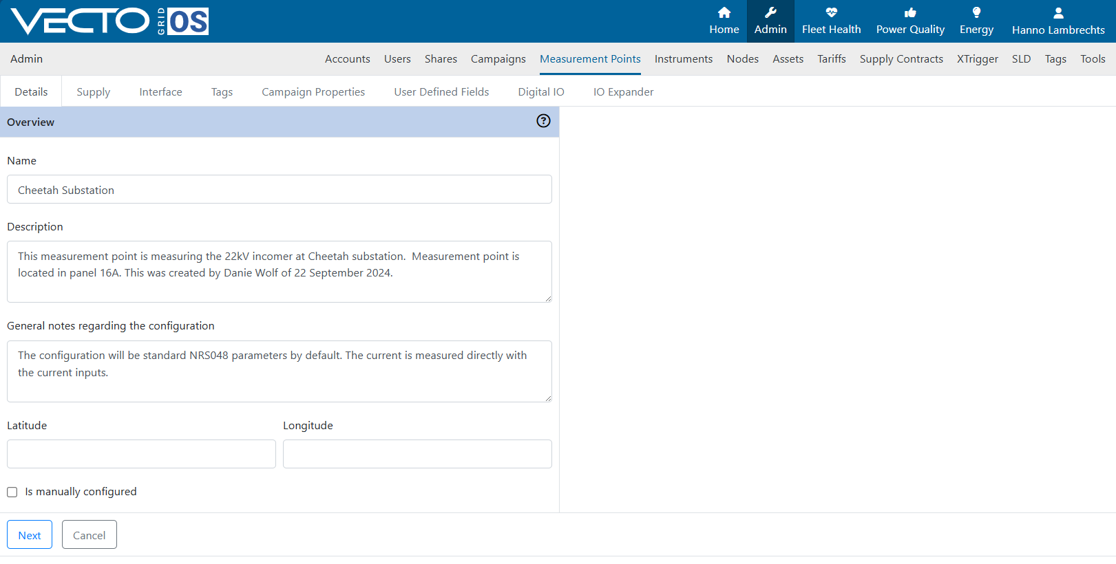 VGOS Reports Screenshot