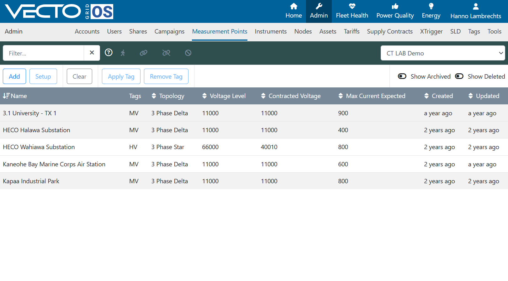 VGOS Reports Screenshot