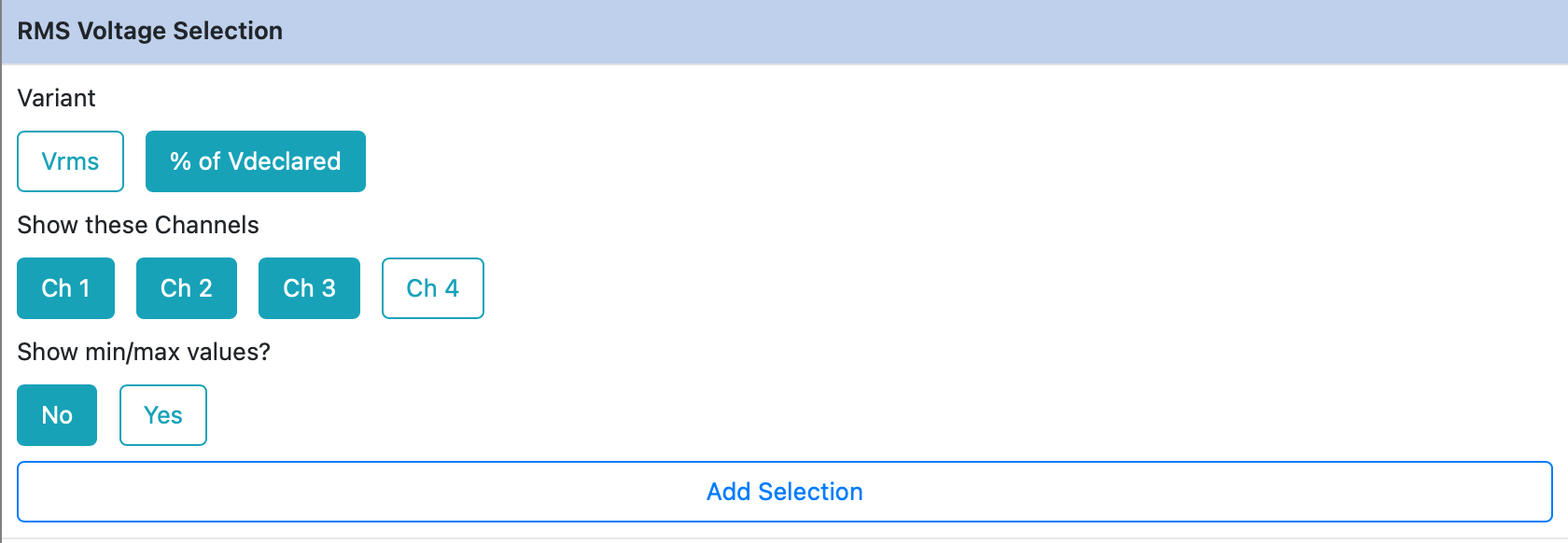 RMS selection